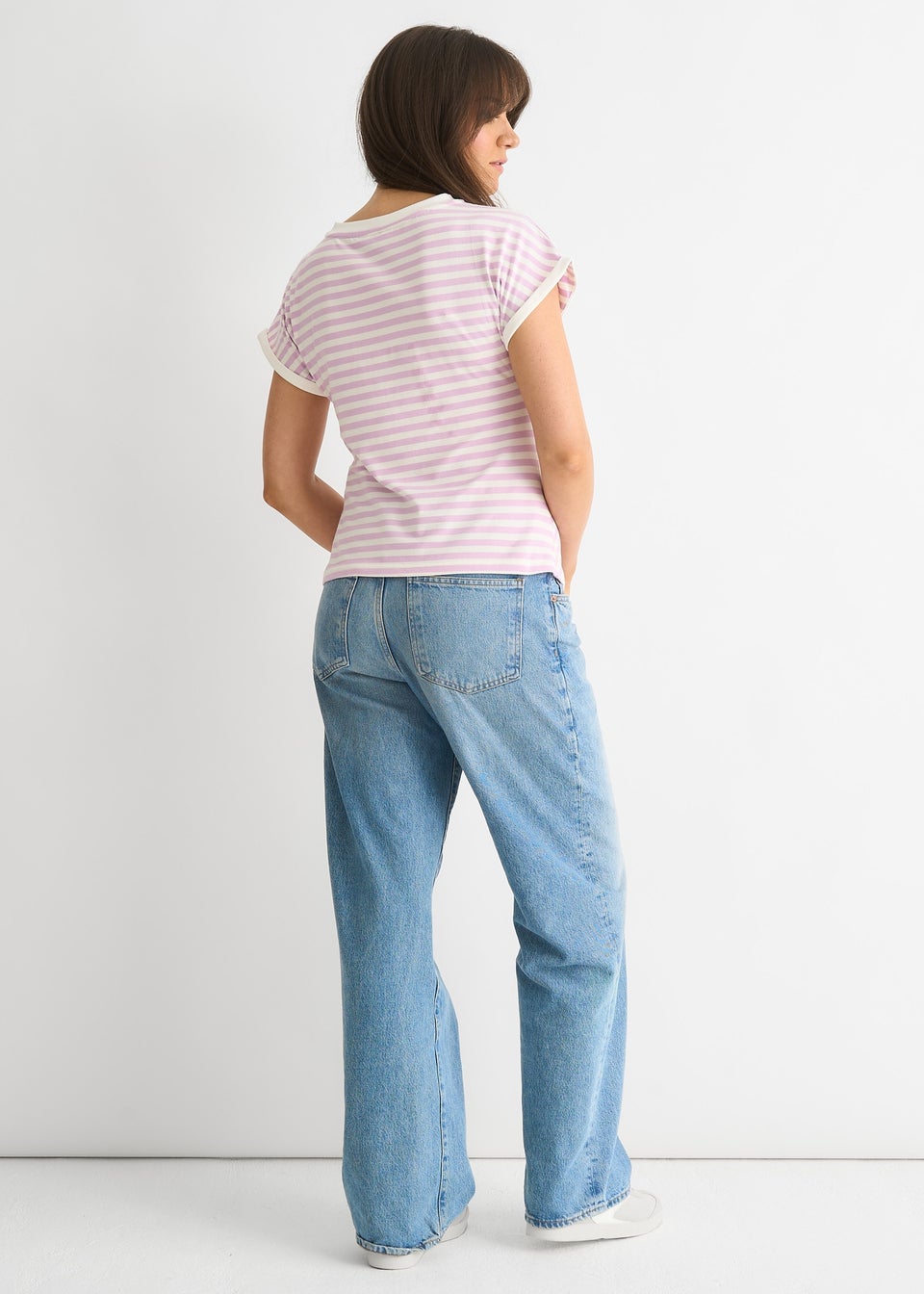 Gini London Pink  Stretch Stripe Top