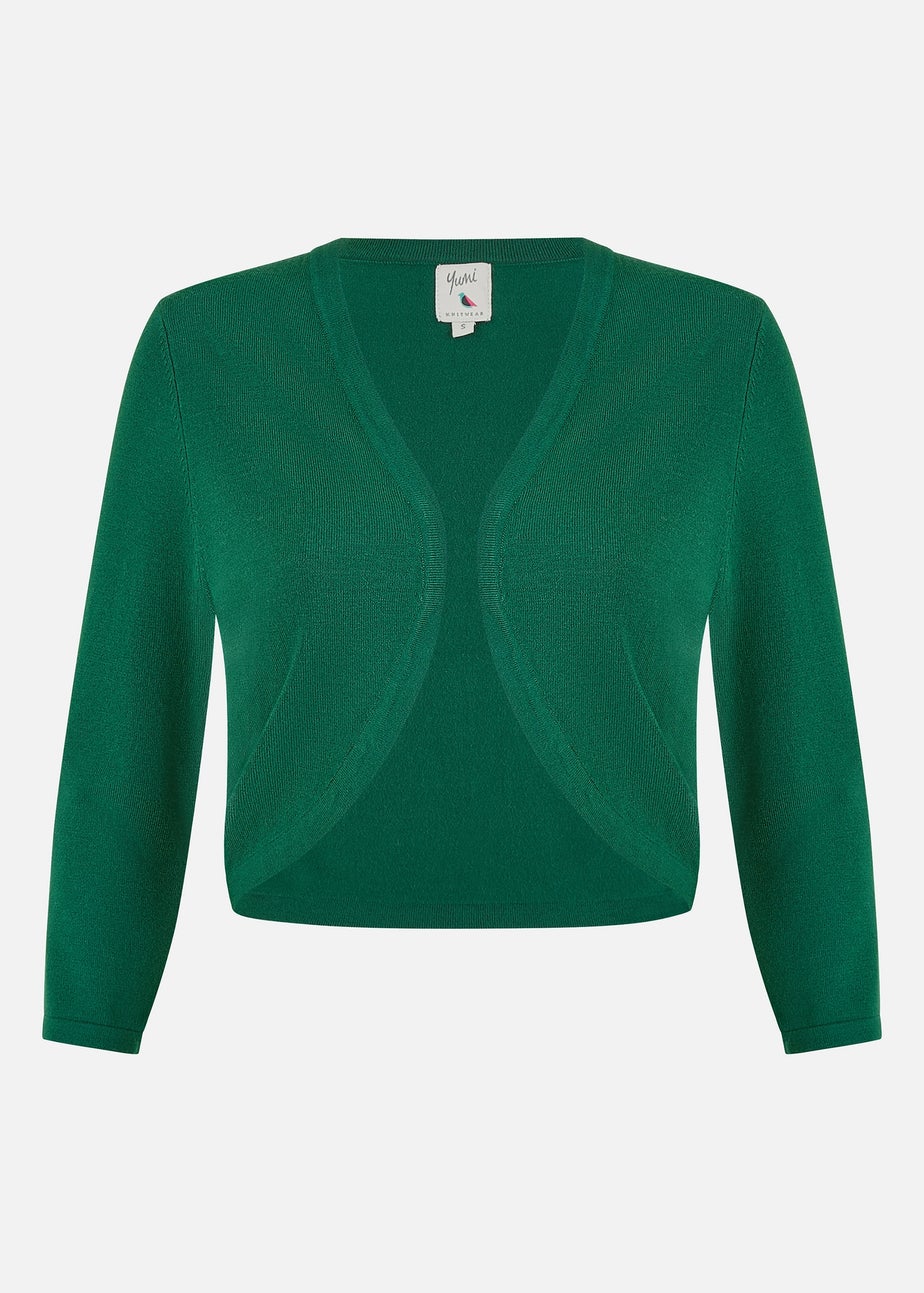 Yumi Dark Green Knitted Bolero
