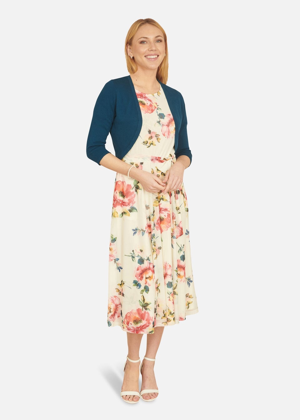 Yumi Teal Knitted Bolero