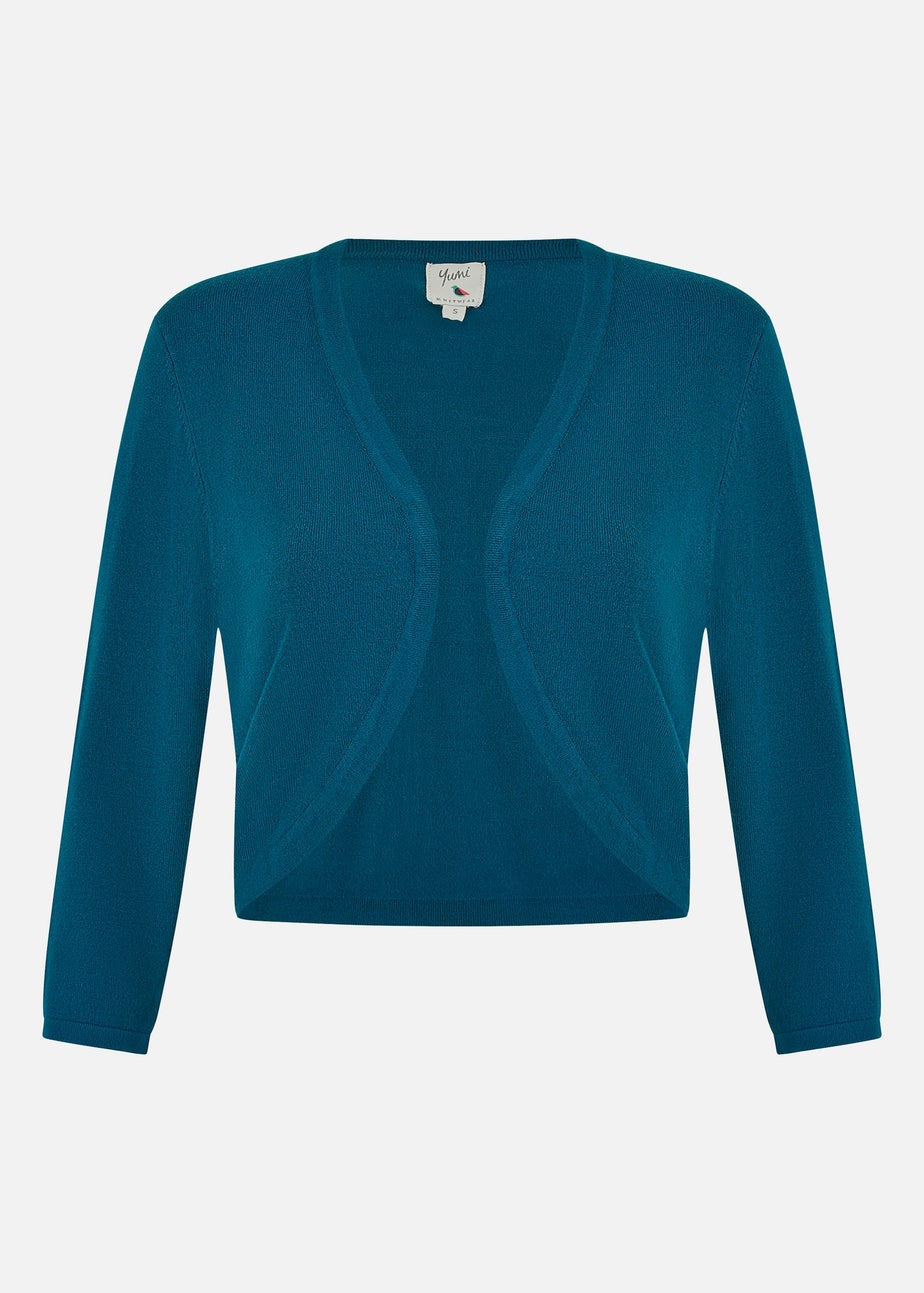 Yumi Teal Knitted Bolero