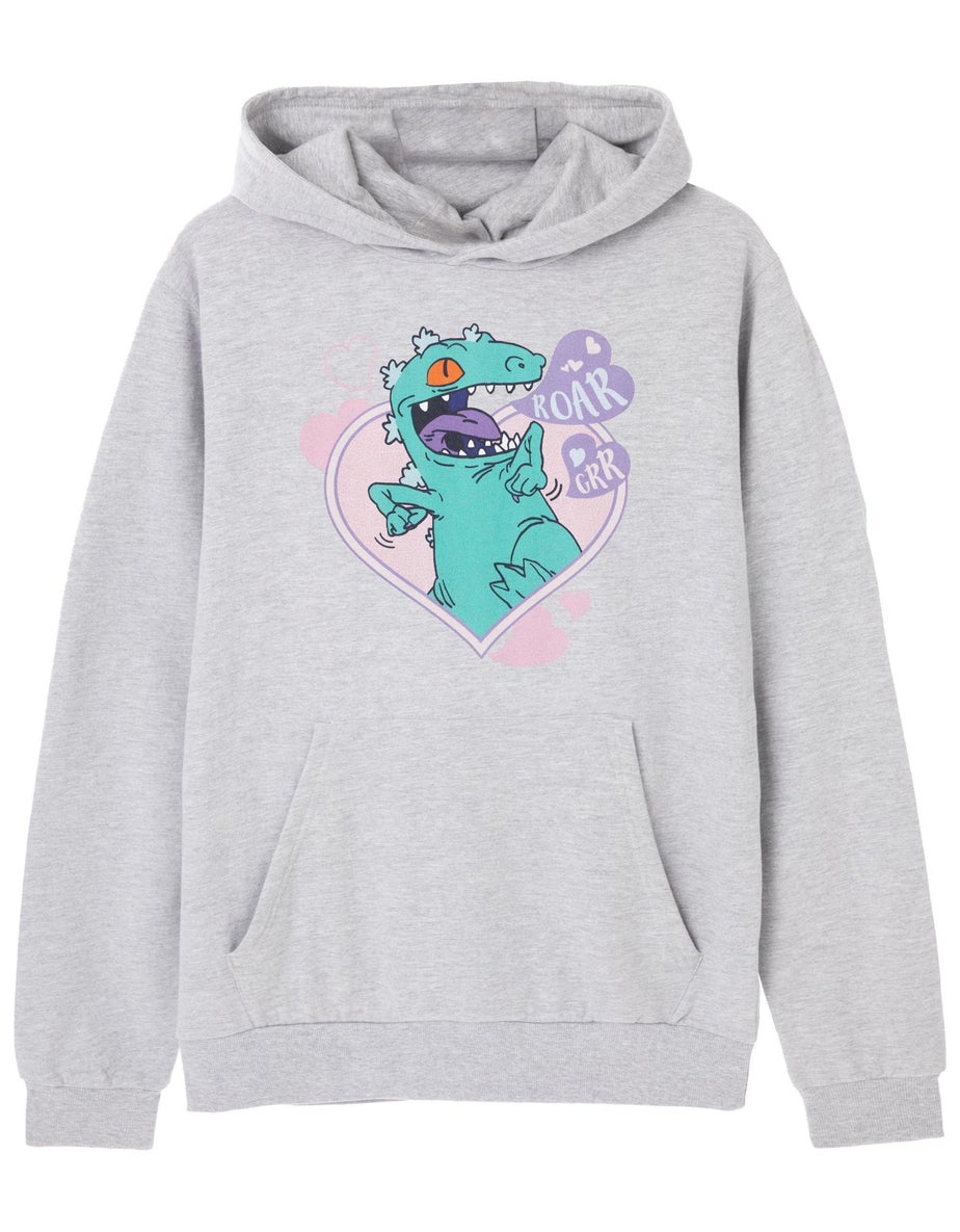 Rugrats Reptar Love Grey Marl Hoodie