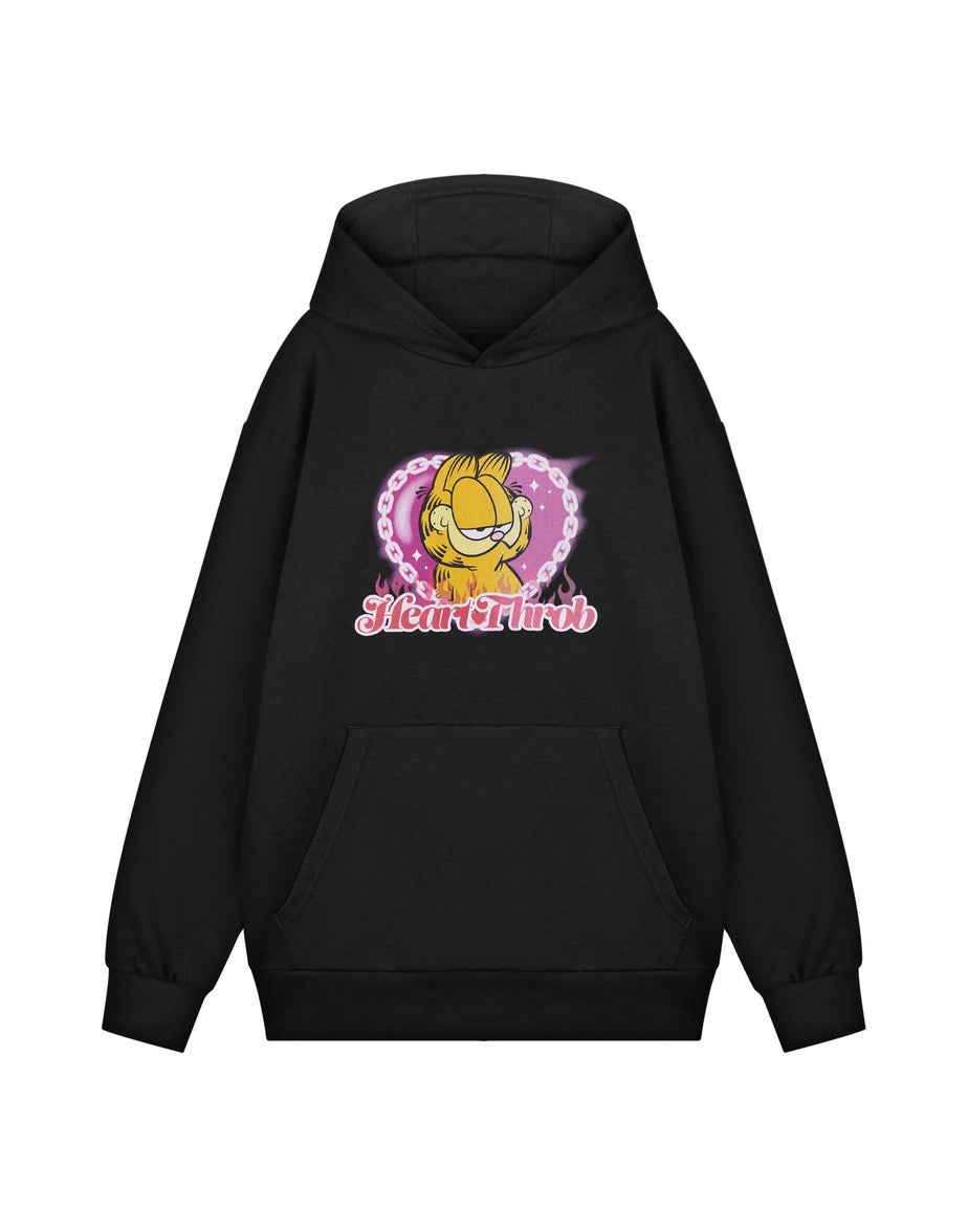 Garfield Heart Throb Black Hoodie