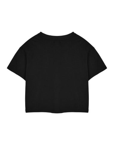 Betty Boop Heart Black Cropped Short Sleeved T-Shirt