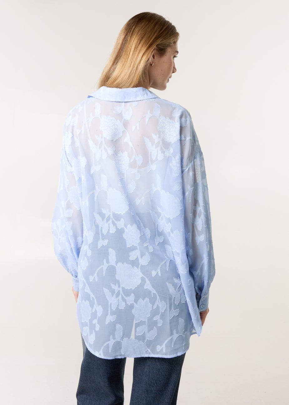 Blue Vanilla Blue Sheer Devore Shirt