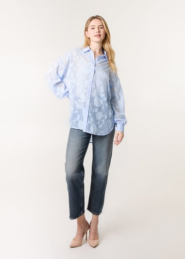 Blue Vanilla Blue Sheer Devore Shirt