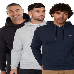 Threadbare Navy 3 Pack Pullover Hoodies