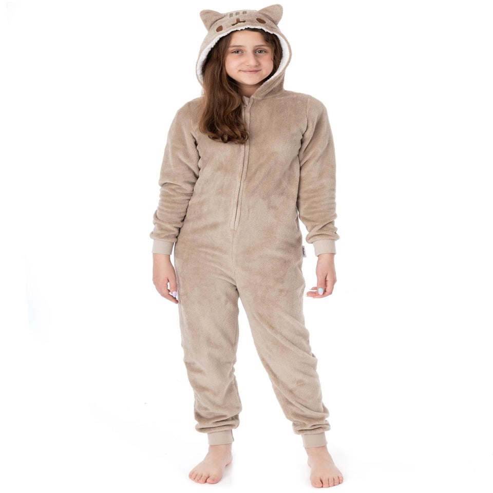 Pusheen Brown Girls Novelty Onesie (9-14 Years)