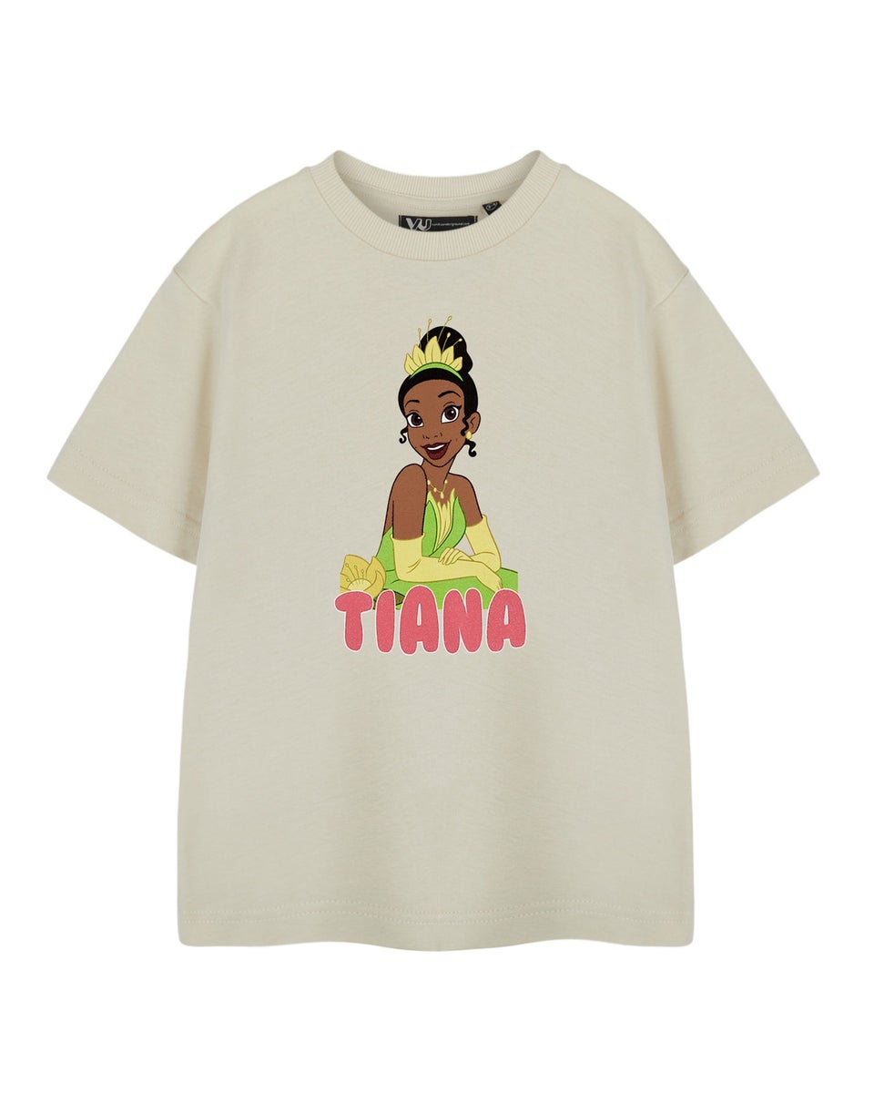 Vanilla Underground Disney Girls Oatmeal Tiana T-Shirt (3-8yrs)