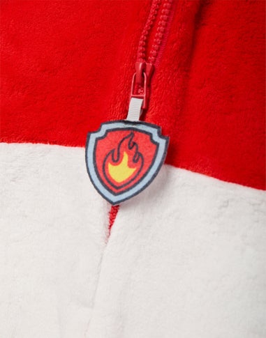 Vanilla Underground Paw Patrol Marshall Applique Face Unisex Kids Red Onesies (2-7 Years)