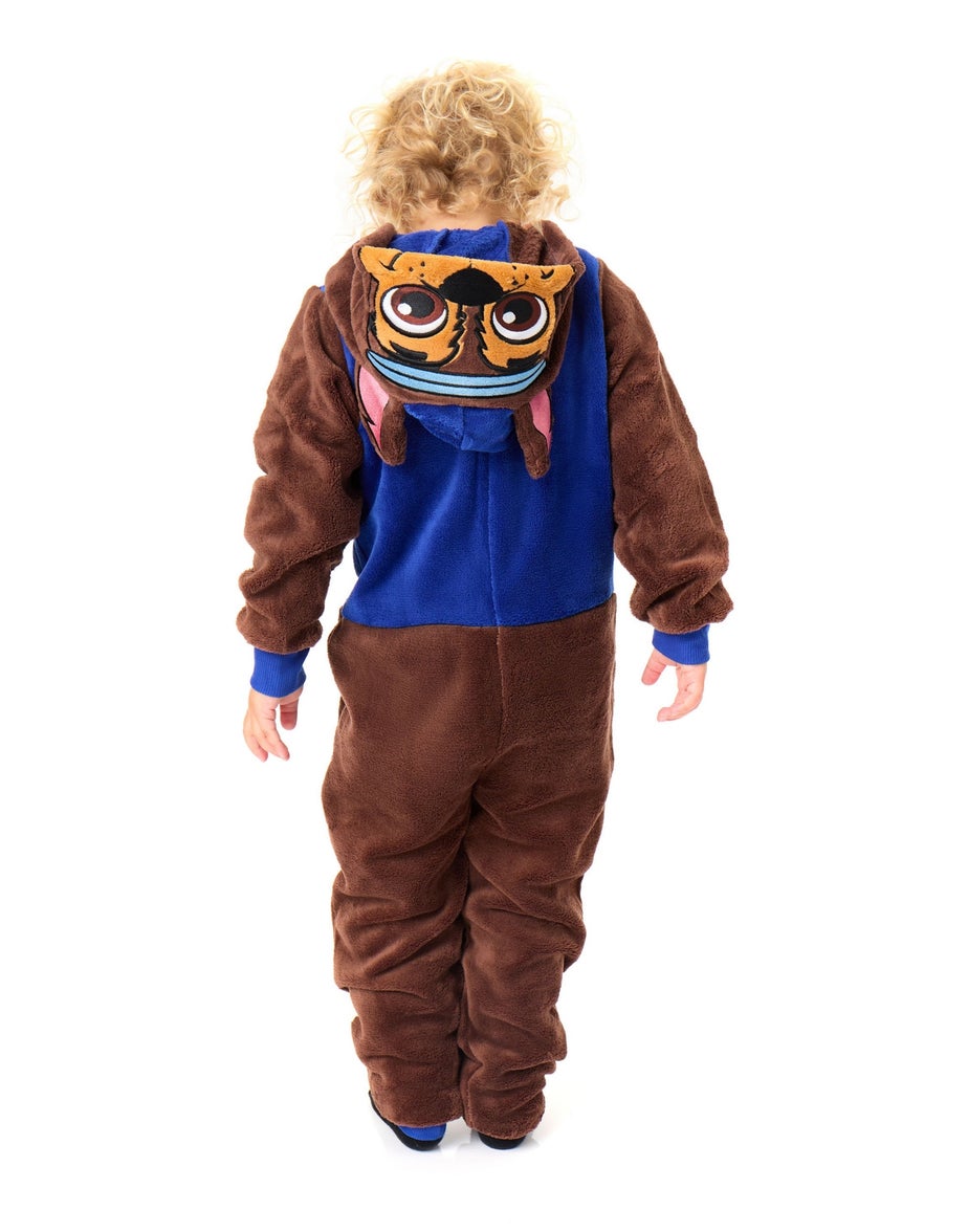 Vanilla Underground Paw Patrol Chase Applique Face Unisex Kids Blue Onesies (2-7 Years)