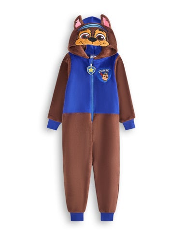 Vanilla Underground Paw Patrol Chase Applique Face Unisex Kids Blue Onesies (2-7 Years)