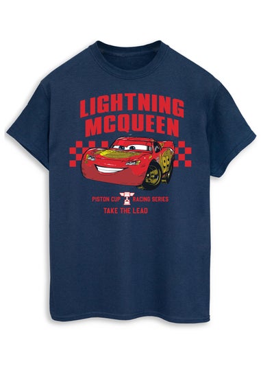Disney Cars Lightning McQueen Take The Lead Navy Graphic T-Shirt