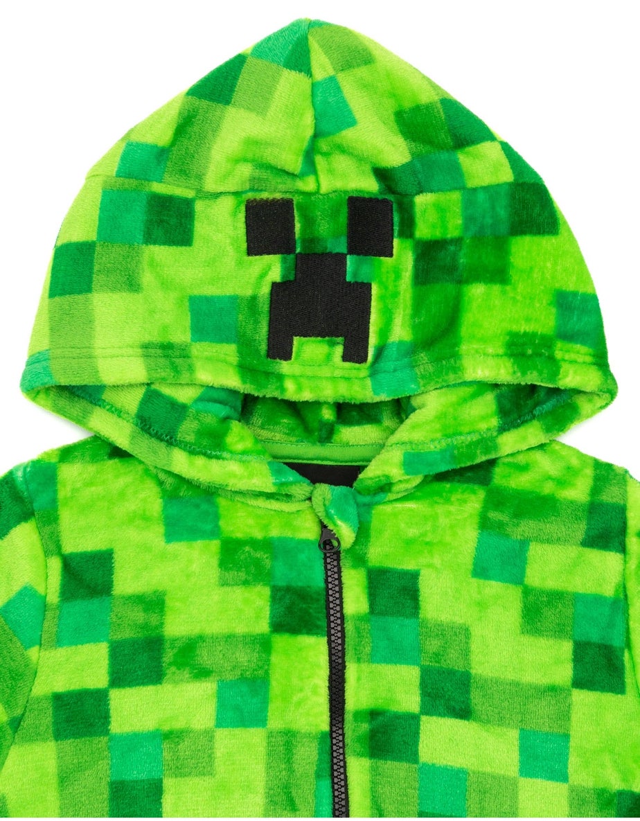 Vanilla Underground Minecraft Pixelated Creeper Boys Onesie
