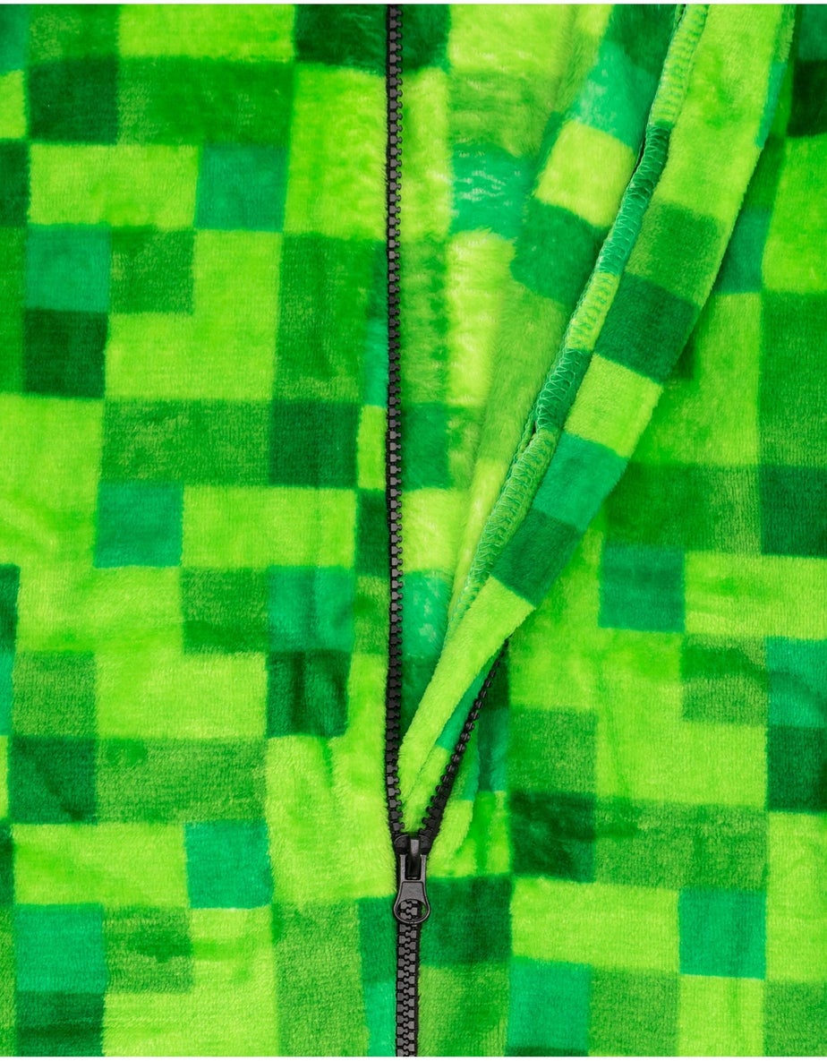 Vanilla Underground Minecraft Pixelated Creeper Boys Onesie