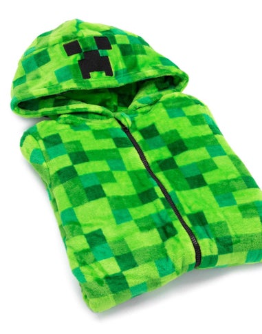 Vanilla Underground Minecraft Unisex Kids Green Pixelate Creeper Onesie (5 - 14 Years)