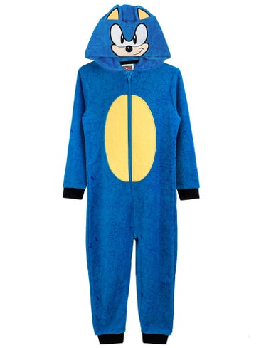 Vanilla Underground Sonic The Hedgehog Blue Cosplay Boy's 3D Onesie (4-12 Years)