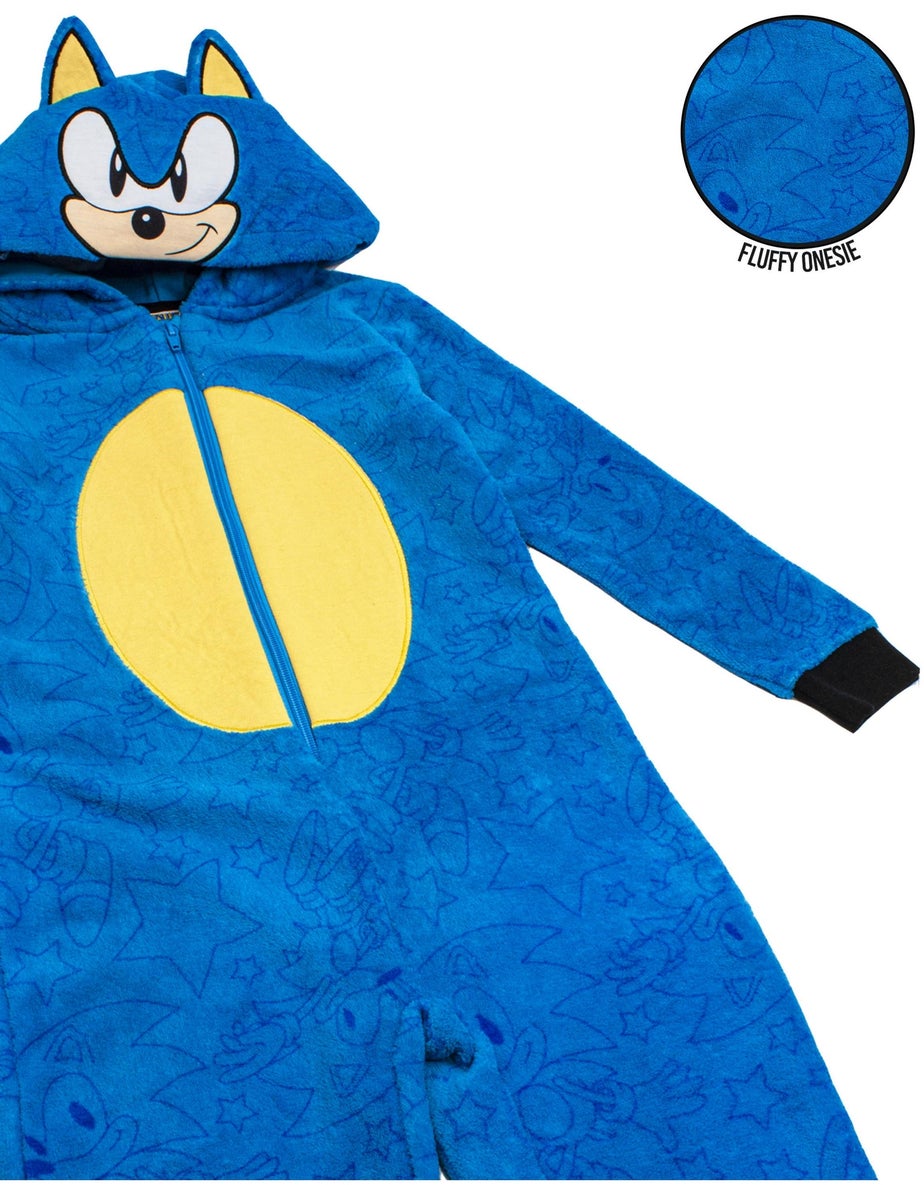 Vanilla Underground Sonic The Hedgehog Blue Cosplay Boy's 3D Onesie (4-12 Years)