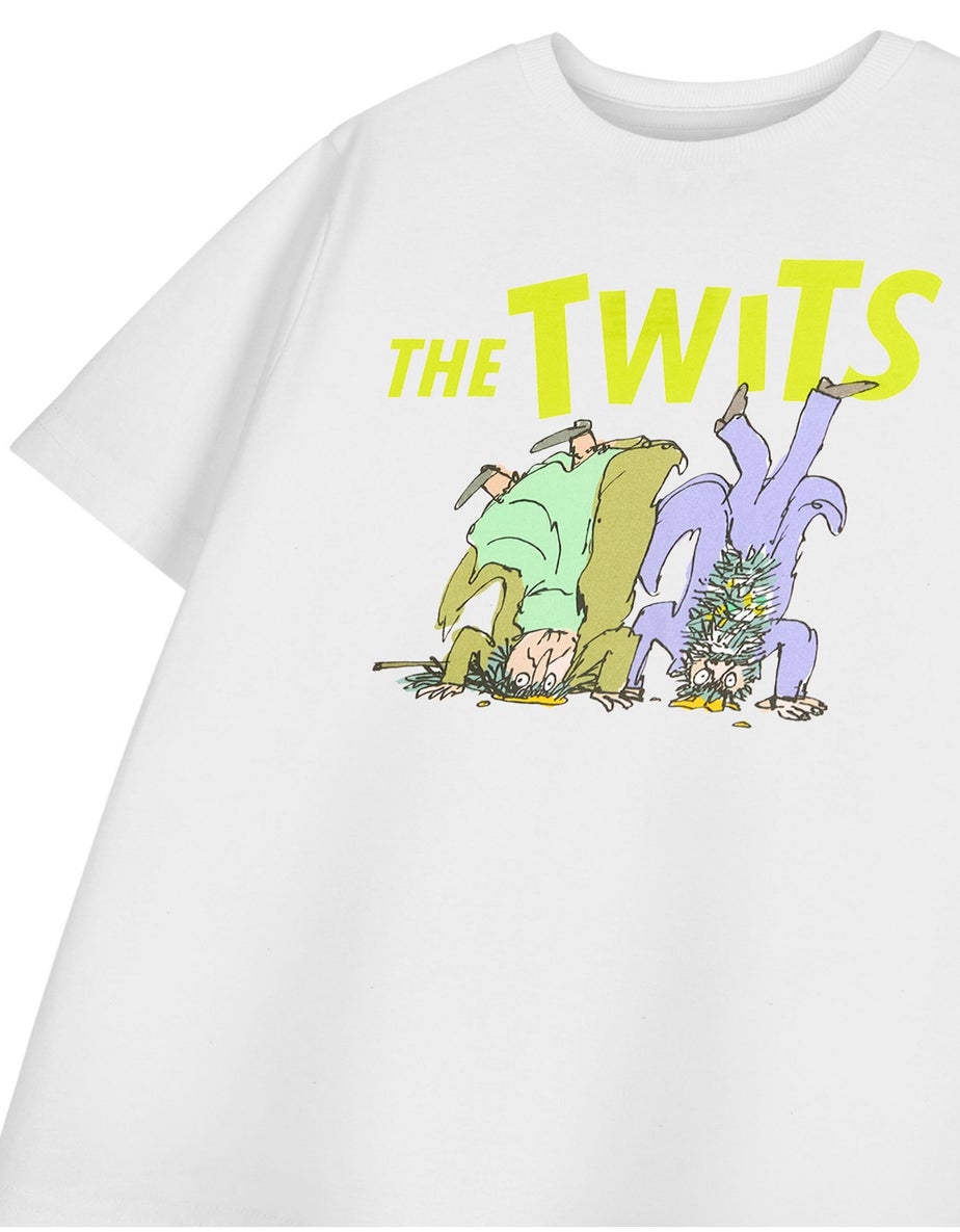 Roald Dahl The Twits Unisex Kids White T-Shirt (3-14 Years)
