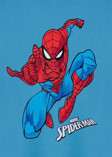 Spiderman Jump Blue T-Shirt (2-14 Years)
