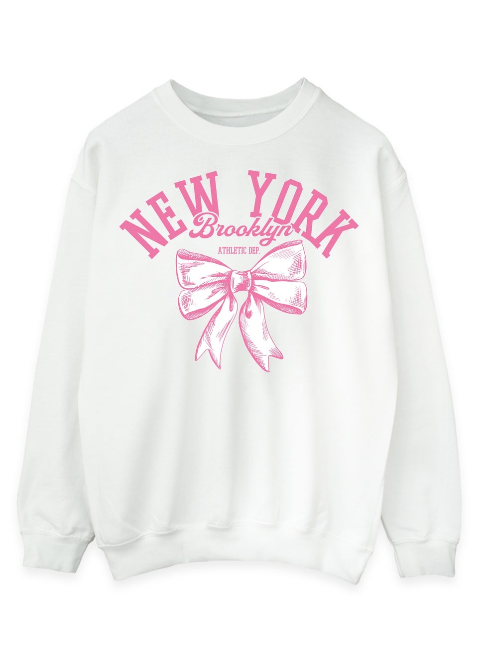 Brands In New York Ballet Bow White Graphic Sweatshirt
