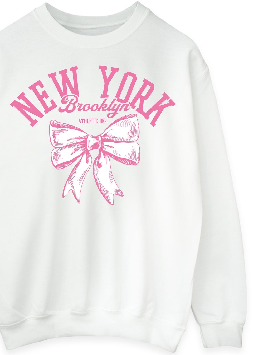 Brands In New York Ballet Bow White Graphic Sweatshirt