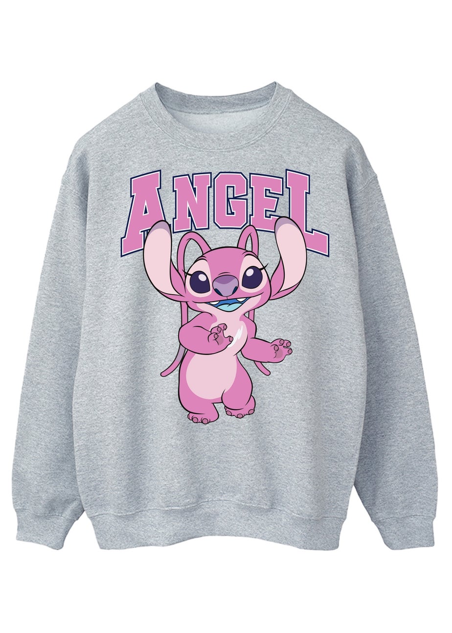 Disney Lilo & Stitch Angel Heather Grey Graphic Sweatshirt