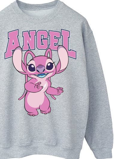 Disney Lilo & Stitch Angel Heather Grey Graphic Sweatshirt