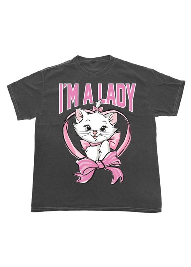 Disney Aristocats Charcoal Washed Boyfriend Fit Graphic T-Shirt