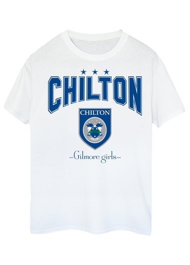 Gilmore Girls Chilton White Boyfriend Fit Graphic T-Shirt