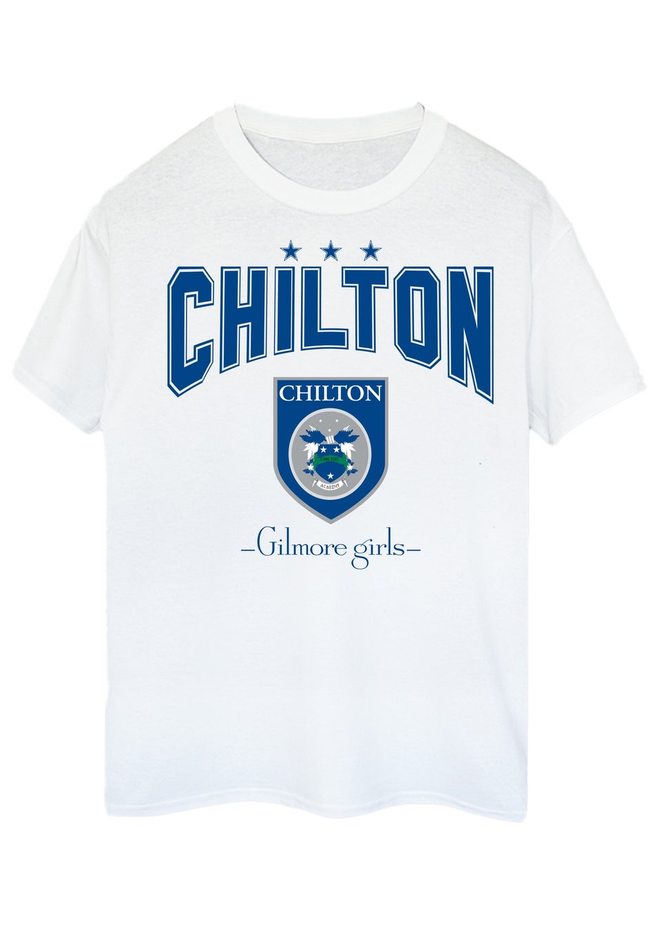 Gilmore Girls Chilton White Boyfriend Fit Graphic T-Shirt