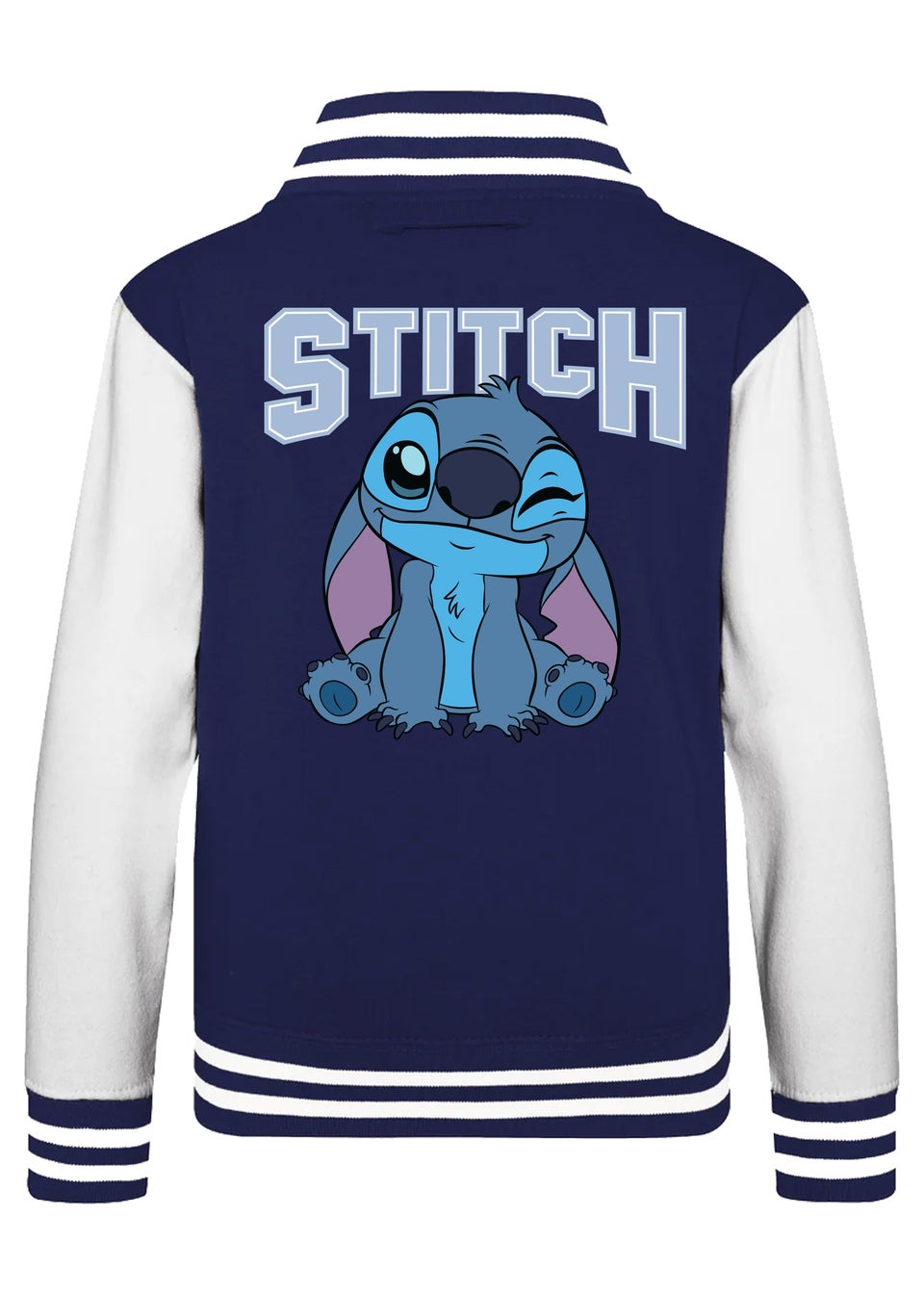 Disney Lilo & Stitch Cute Navy/White Kids Varsity Jacket (3-13 Years)