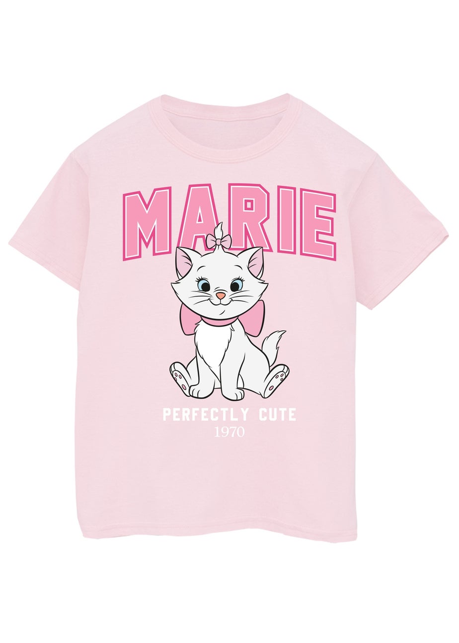 Disney Aristocats Marie Perfectly Girls Pink Graphic T-Shirt (3-13 Years)