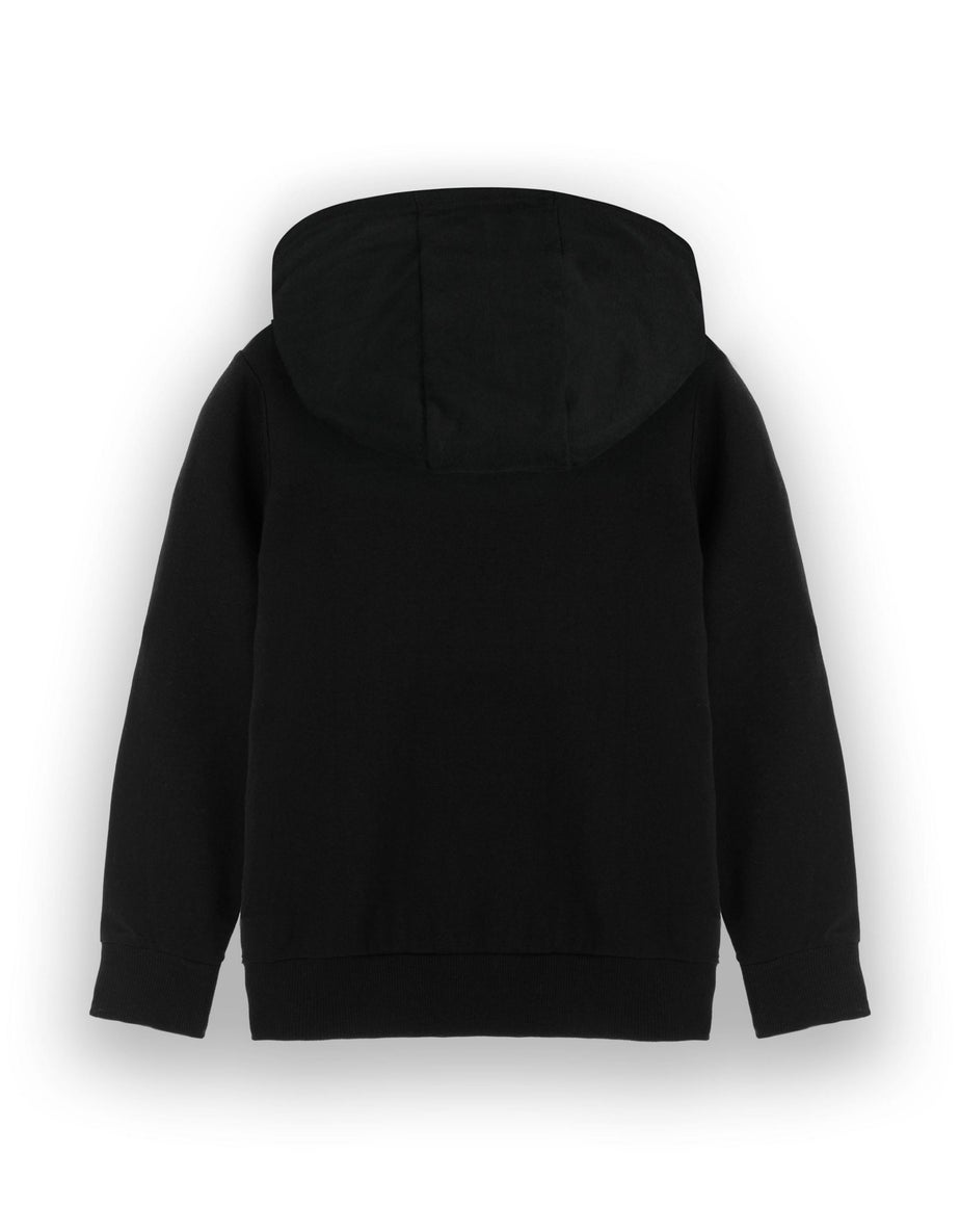 Vanilla Underground Minecraft Creeper Print at Front Big Kids Black Hoodie (5-14 Years)