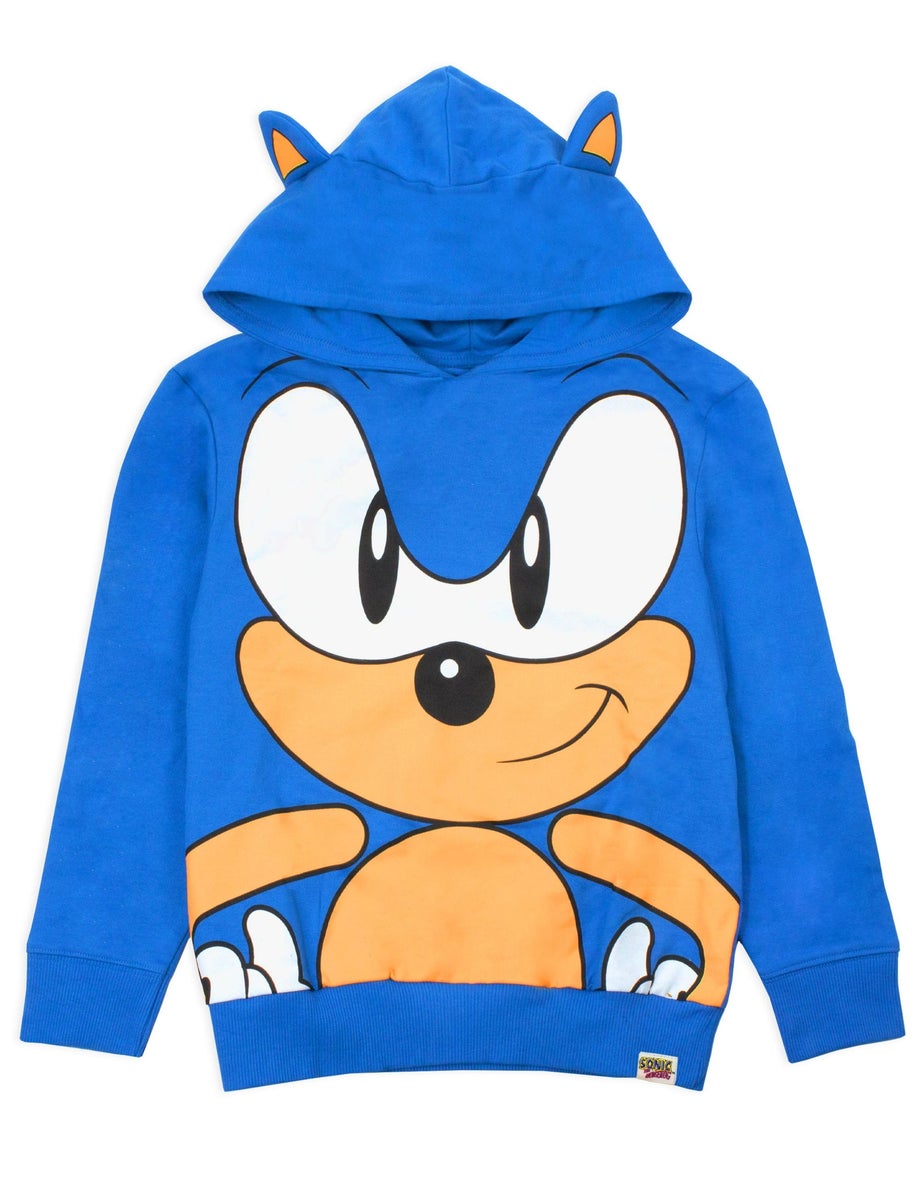 Vanilla Underground Sonic The Hedgehog Blue 3D Ears Boy's Hoodie (4-8 years)