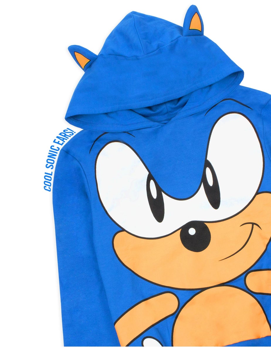Vanilla Underground Sonic The Hedgehog Blue 3D Ears Boy's Hoodie (4-8 years)
