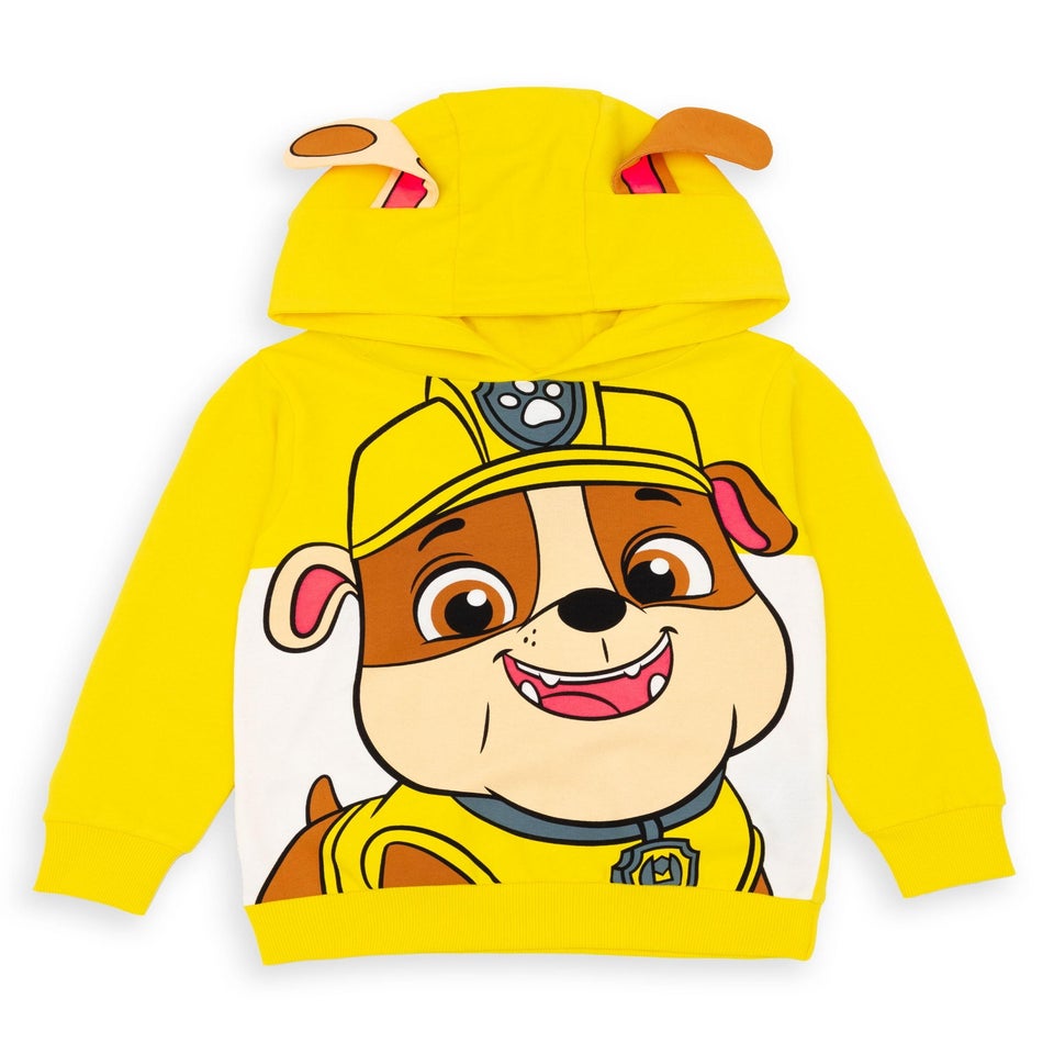 Paw Patrol Yellow Kids Character Hoodies (2-7 Years)