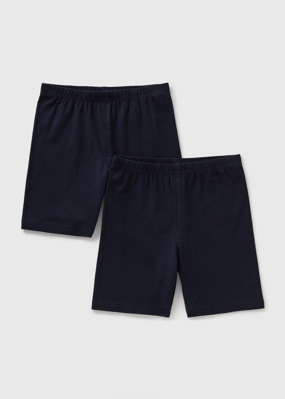 2 Pack Navy Cycling Shorts (3-13yrs)