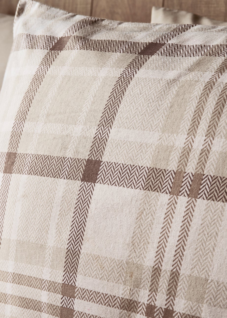 Natural Check Duvet Set