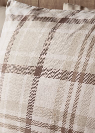 Natural Check Duvet Set