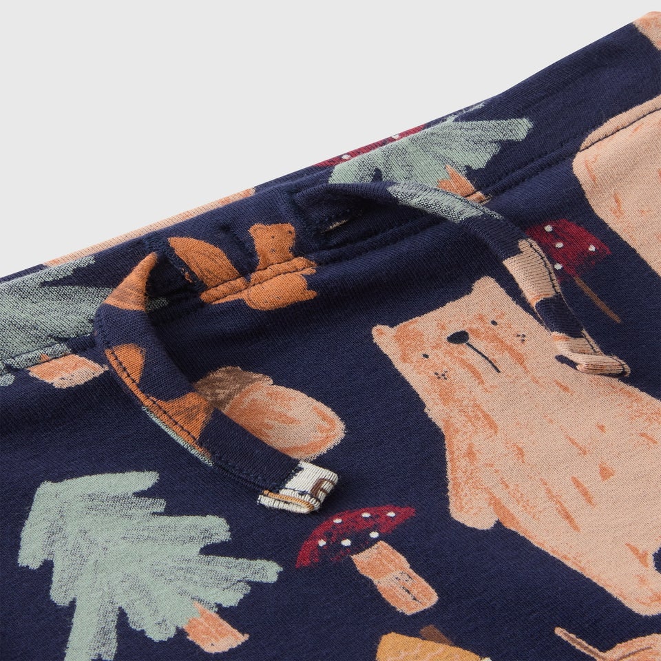 Baby Navy Woodland Print Leggings (Newborn-23mths)