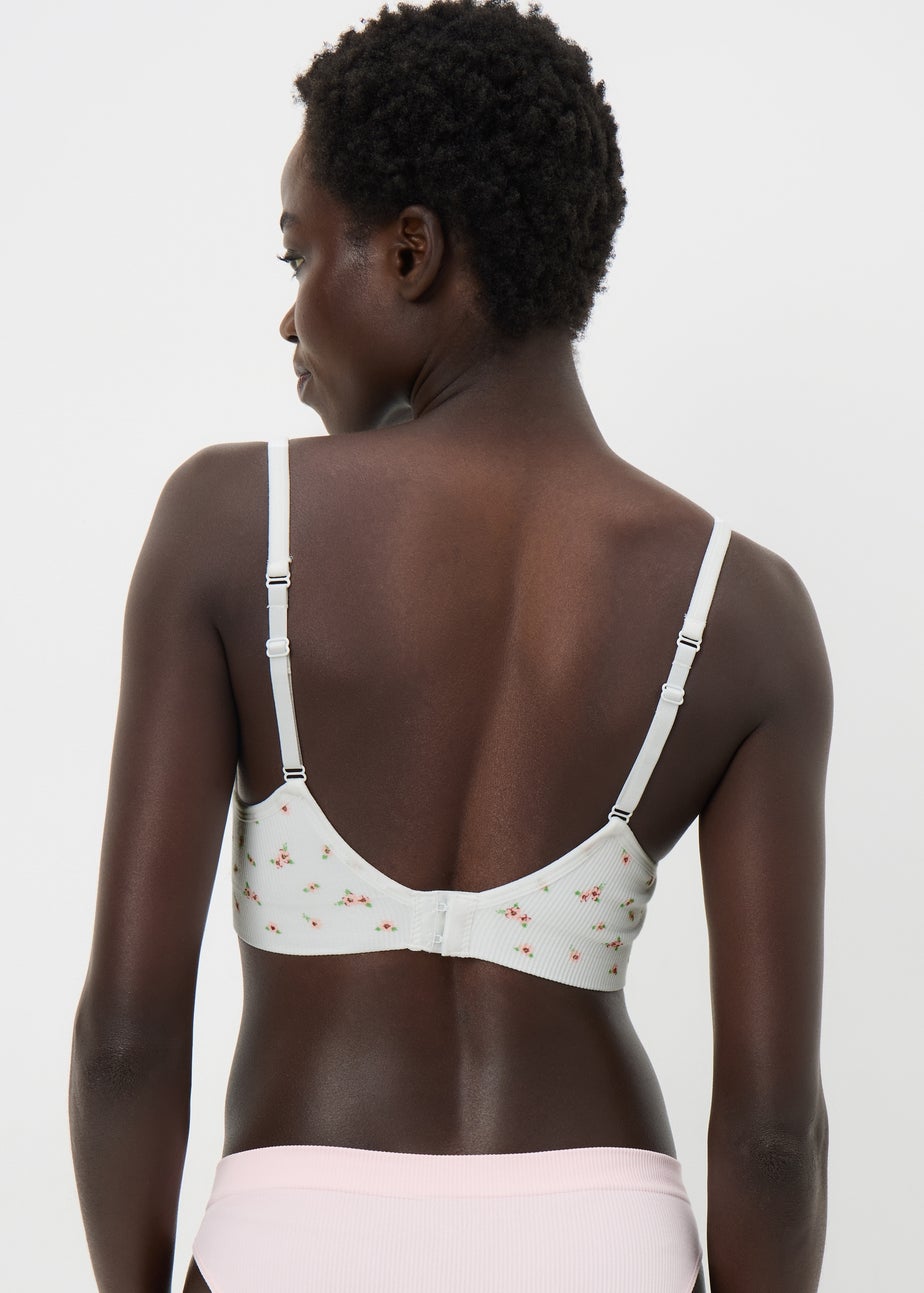 2 Pack Floral & Pink Seamless Moulded Bralettes