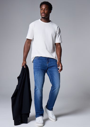 Mid Wash Slim Fit Jeans