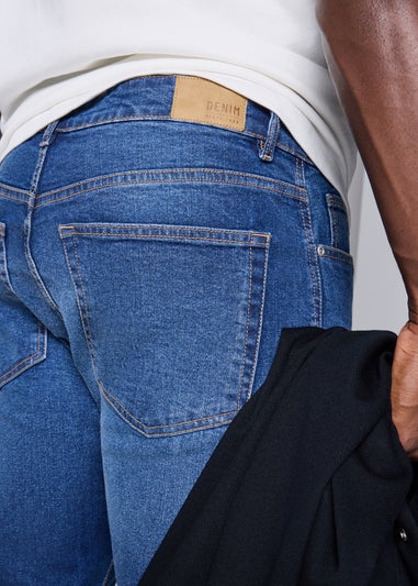 Mid Wash Slim Fit Jeans