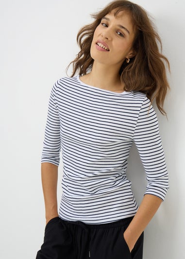 Blue Stripe Fitted T-Shirt