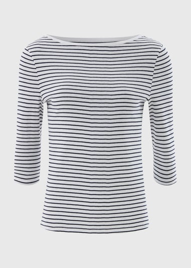 Blue Stripe Fitted T-Shirt