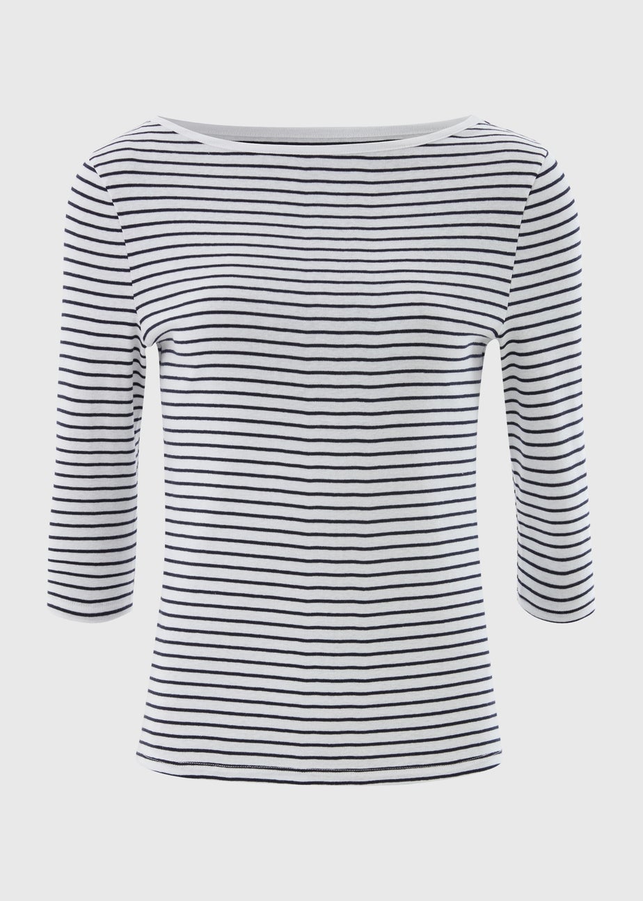 Blue Stripe Fitted T-Shirt