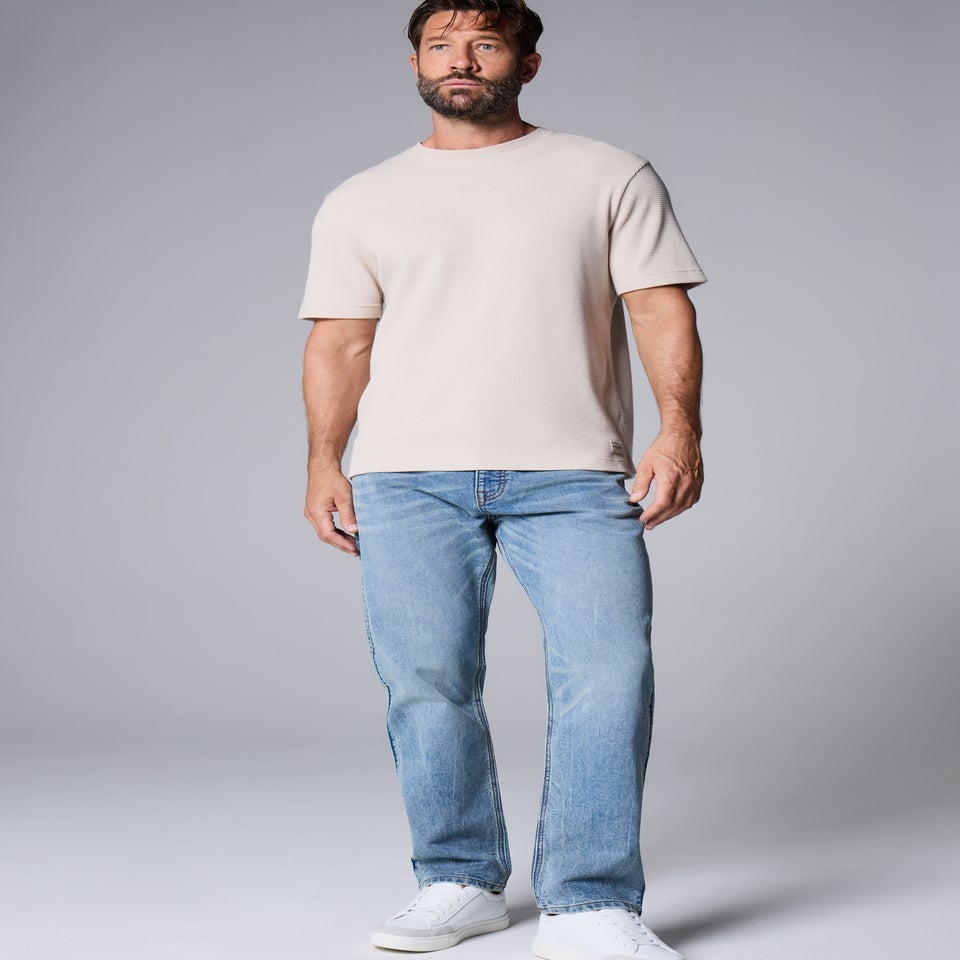 Mid Wash Comfort Slim Fit Jeans