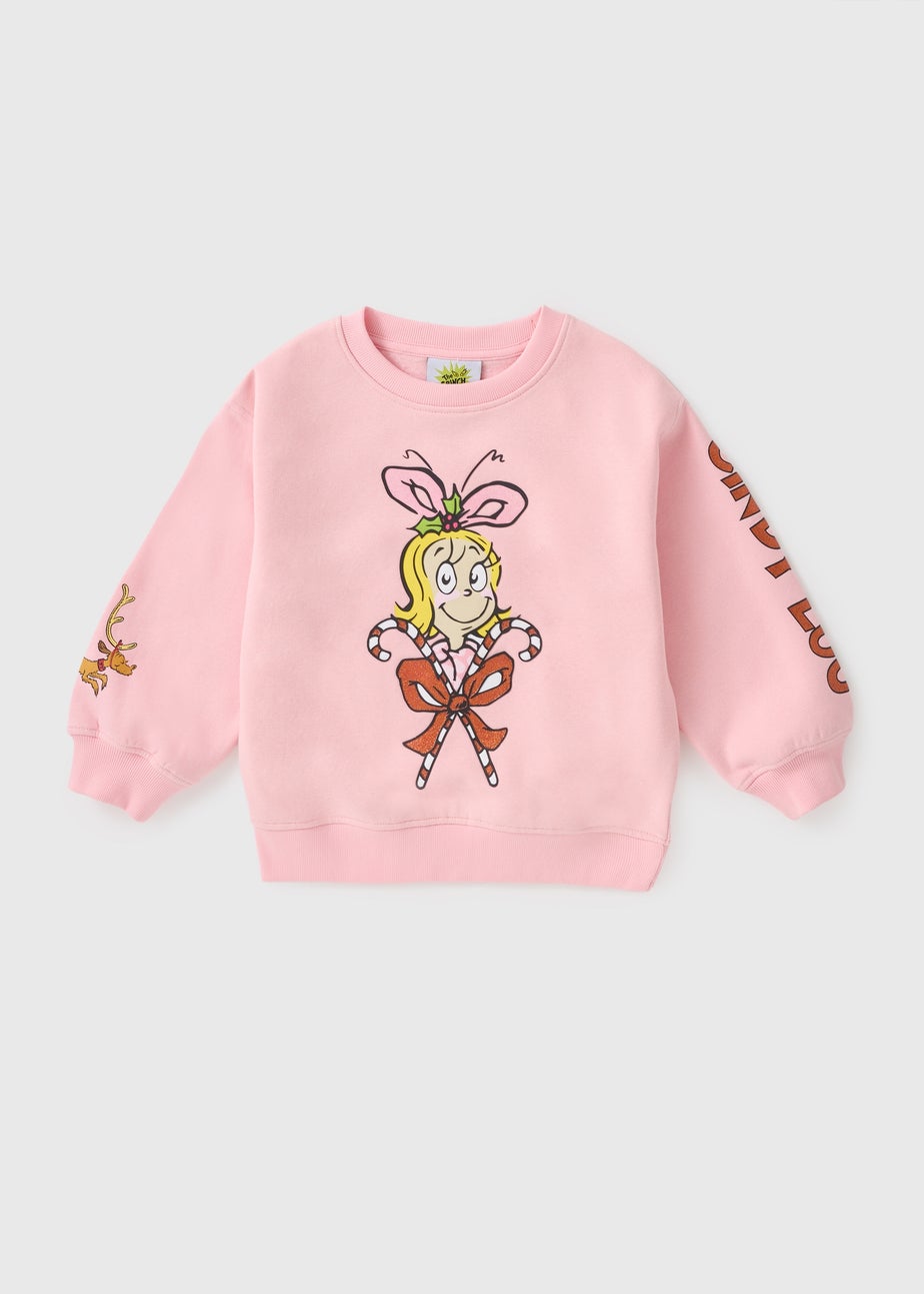 Girls Pink Cindy Lou Sweatshirt (1-13yrs)