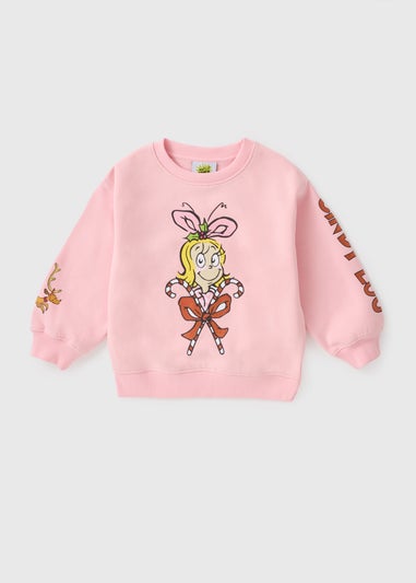 Girls Pink Cindy Lou Sweatshirt (1-13yrs)