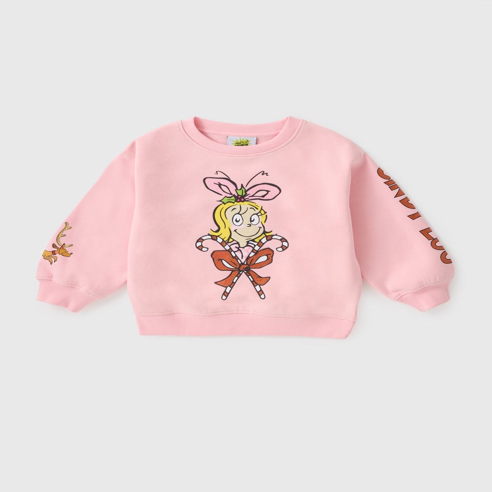 Girls Pink Cindy Lou Sweatshirt (1-13yrs)